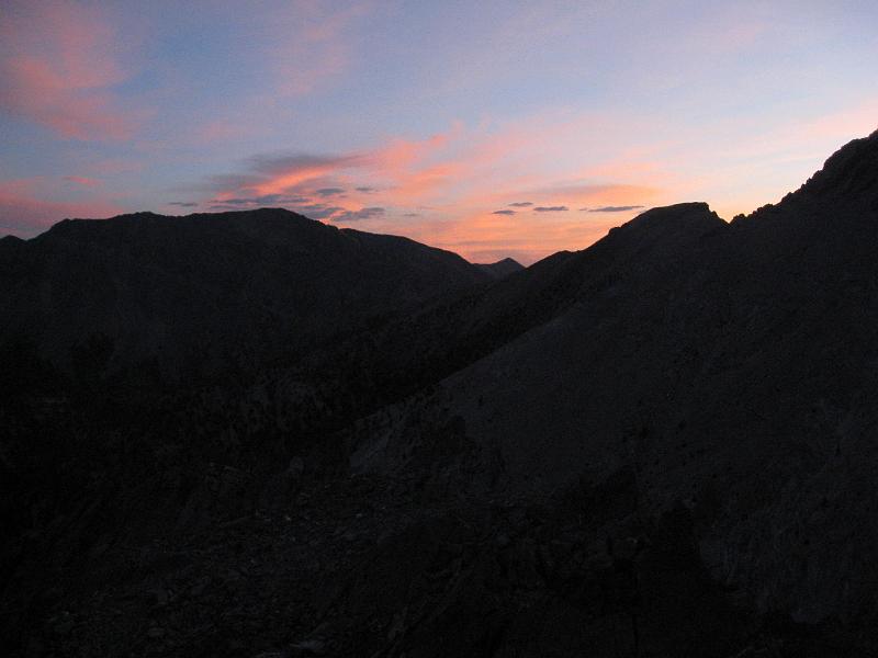 IMG_3668.jpg - Sunrise on the day of our ascent of Mt Borah.  We are above the tree line.  We started at 3:45am!