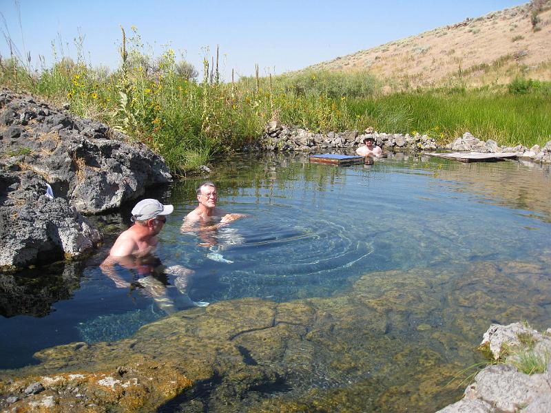 IMG_3582.jpg - A hot spring on the way to Craters of the Moon.  This spring is right off the side of the road.  And, yes, bathing suits are optional.