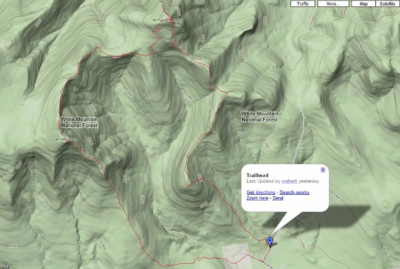 GoogleRouteWhiteFaceEtc.jpg - Google Map of our route to White Face, Passaconaway, and Wonalancet