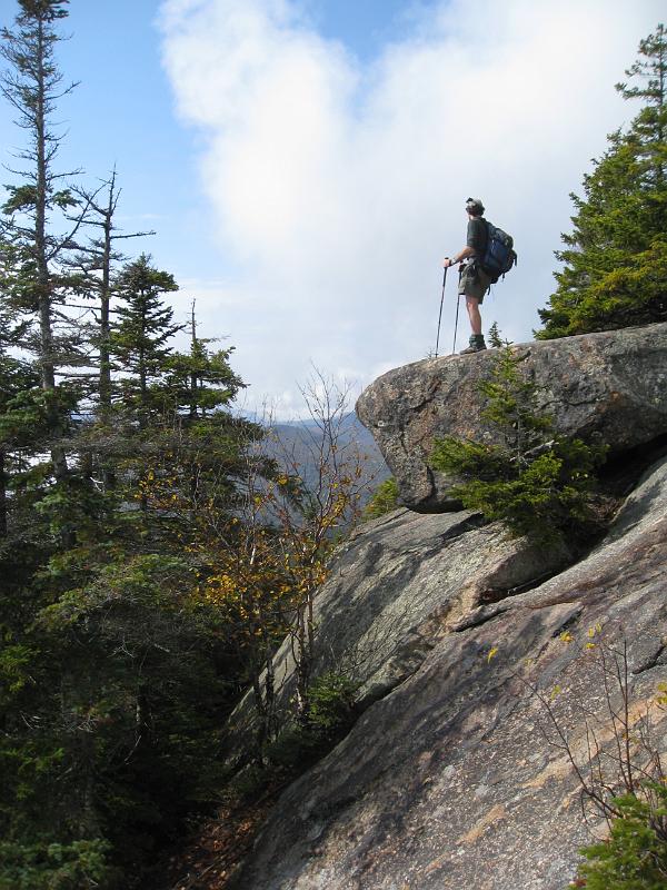 IMG_6893.jpg - Rickey Short on a rock ledge near Passaconaway Mountain