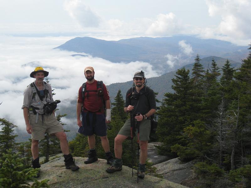 IMG_6911.jpg - The three amigos above the clouds near White Face - photo by Tommy Bell