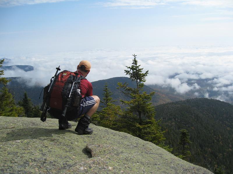 IMG_6924.jpg - Tommy Bell admiring the view from Passaconaway, New Hampshire