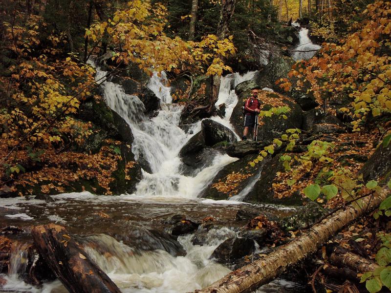 PA070155.JPG - A roaring mountain stream coming from the top of Mount Hunger.  It rained a LOT. - photo by Rickey Shortt with Tommy Bell's camera.