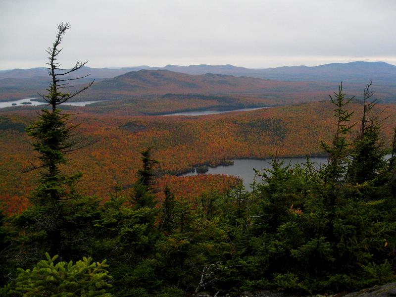 IMG_7325.jpg - Taylor Pond is in the forground with Silver Lake in the middle.  Union Falls Pond is on the left.  View looking north west from Mount Catamount.